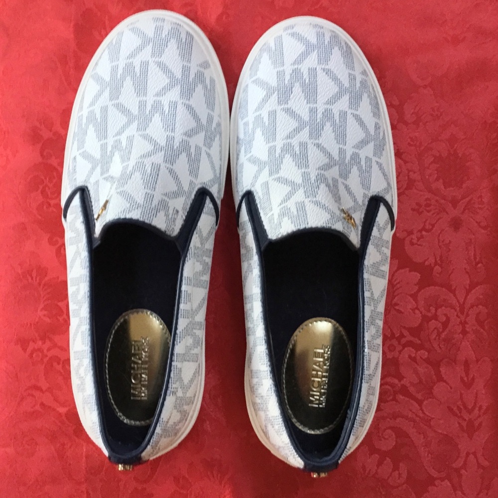 Michael Kors Logo Print Slip-On Sneakers
